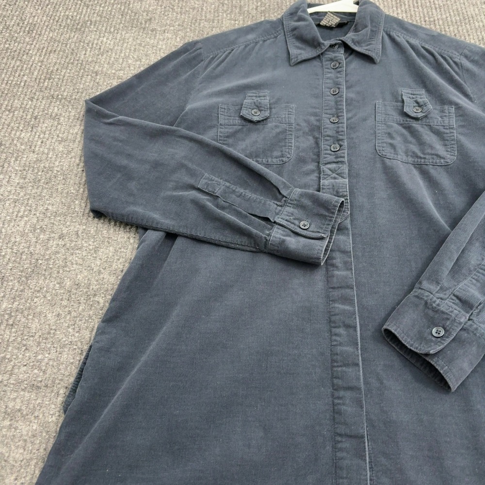 CPW Shirt Womens L Blue Cotton Corduroy Button Down Utility Casual Style - Picture 3 of 8